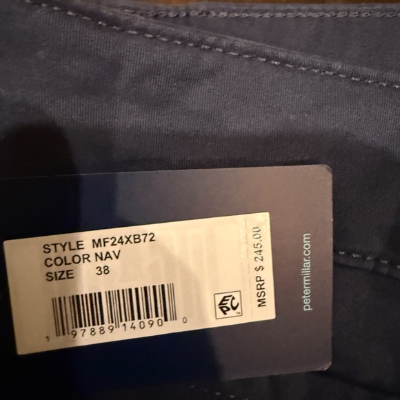 Peter Millar Crown Crafted Men's Size 38 Navy Delvin 5-Pocket Pants MSRP $245 - Picture 7 of 9